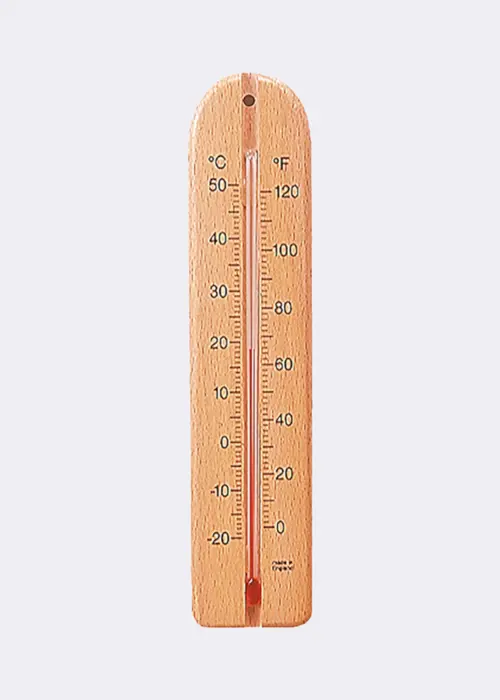 A photo of Wood Wall Thermometer