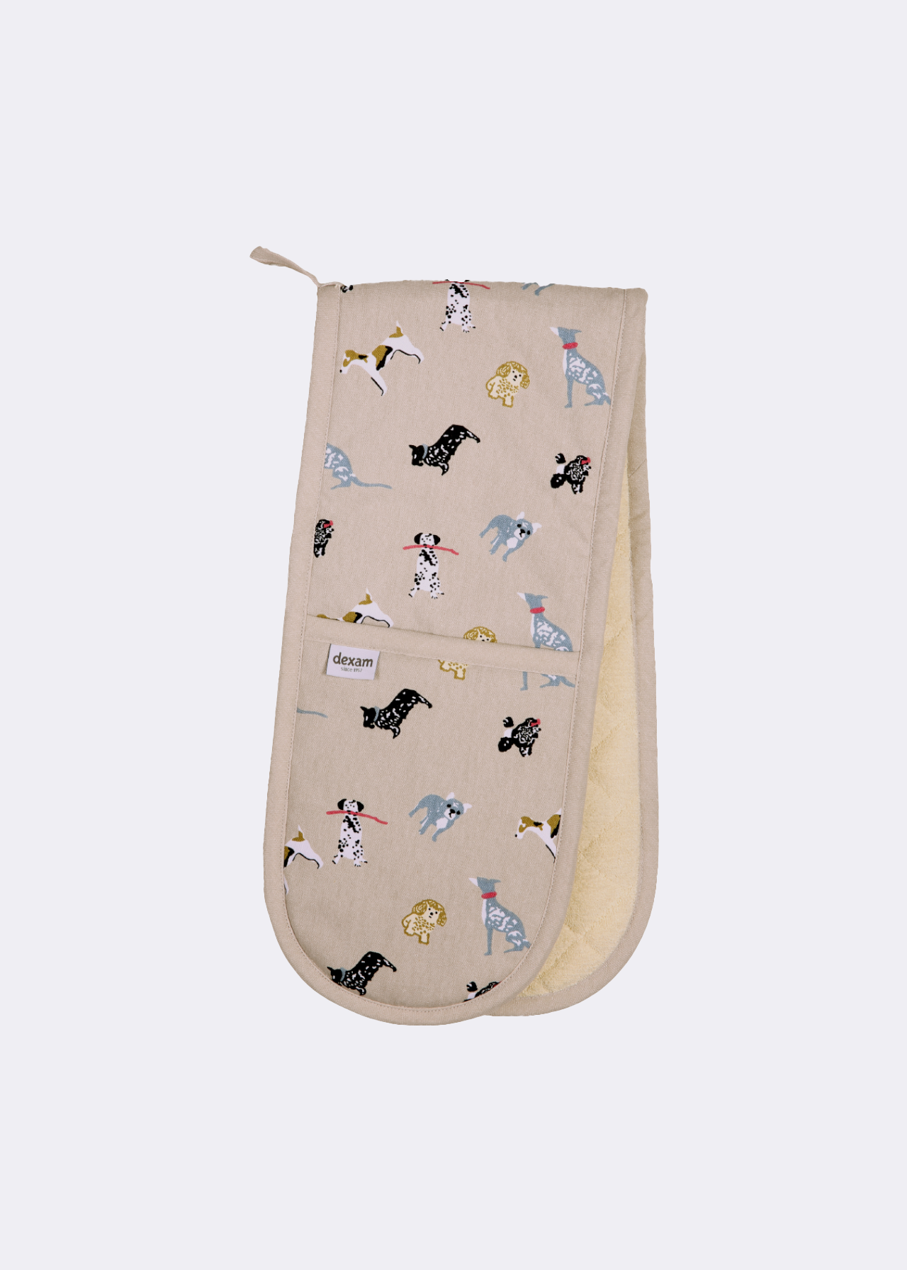 Woof Double Oven Glove Stone