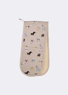 Woof Double Oven Glove Stone