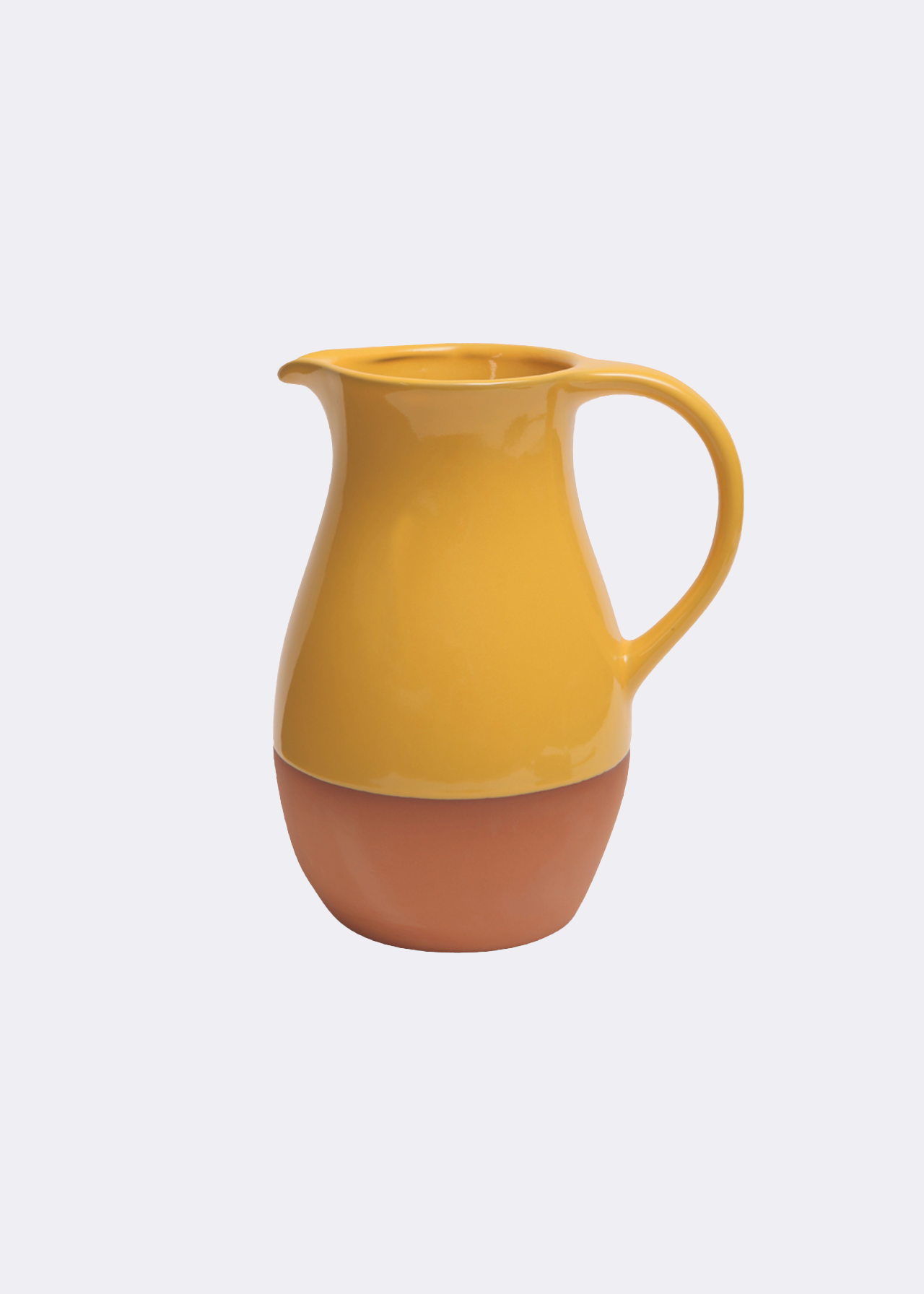 Sintra Glazed Terracotta Jug Ochre