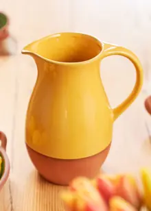 Sintra Glazed Terracotta Jug Ochre