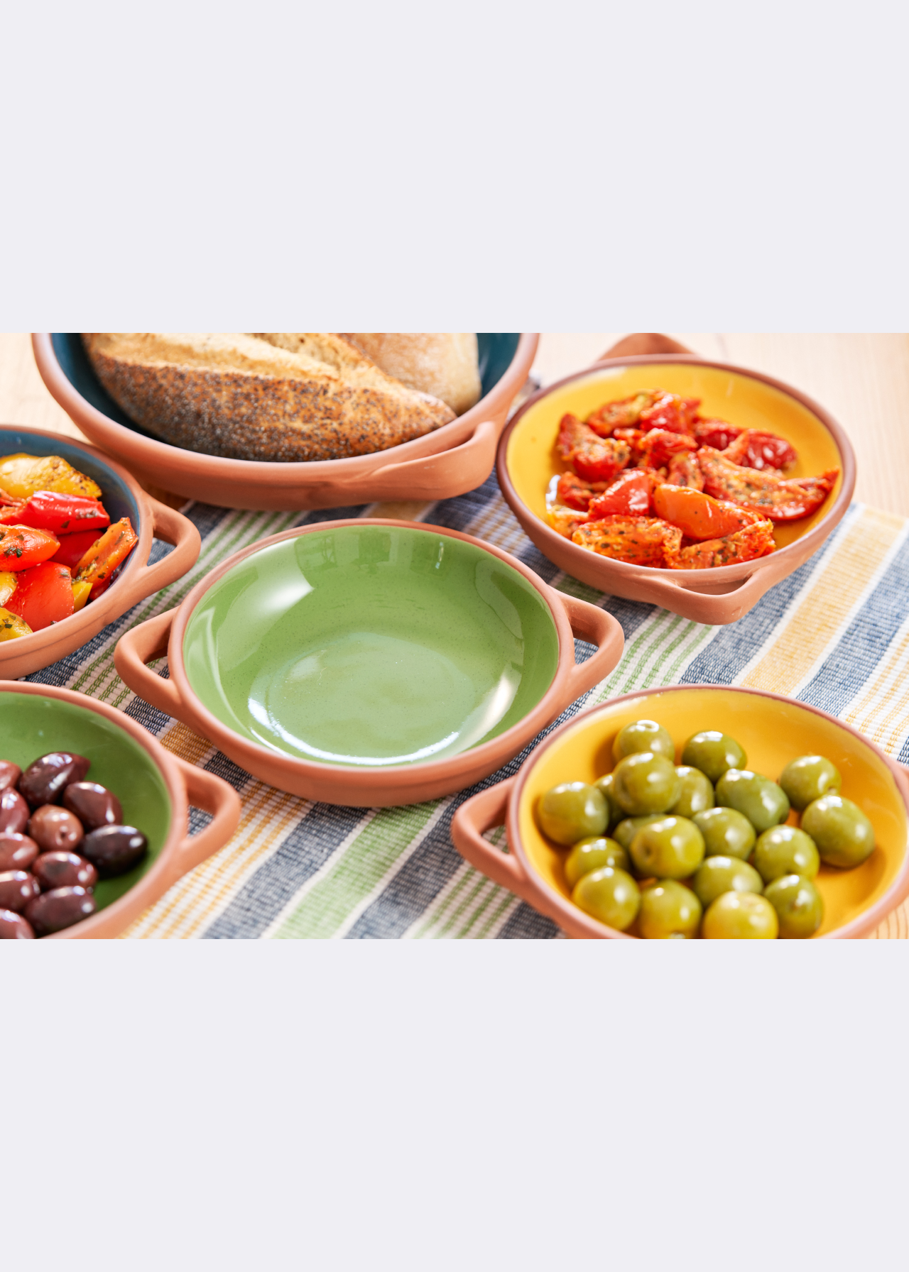 Sintra Small Glazed Terracotta Tapas Dish Green