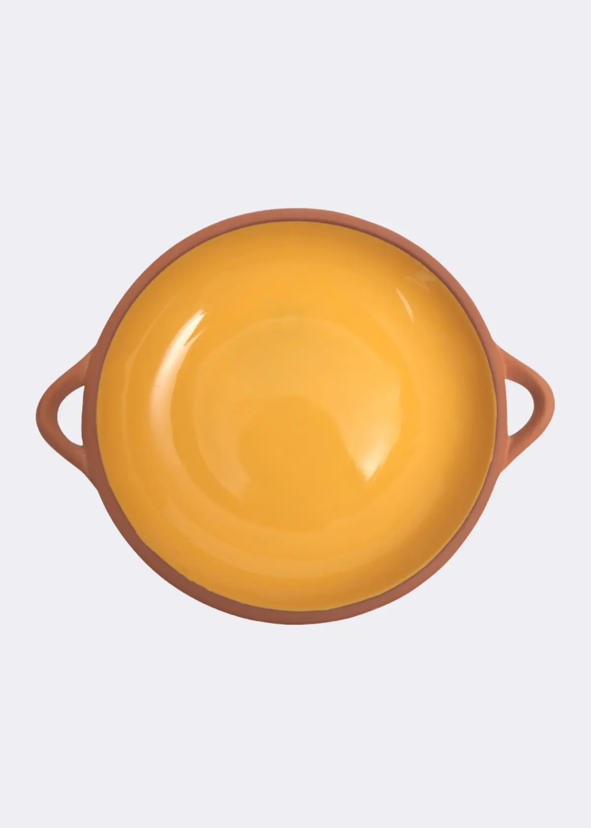 A photo of Sintra Large Glazed Terracotta Tapas Dish Ochre