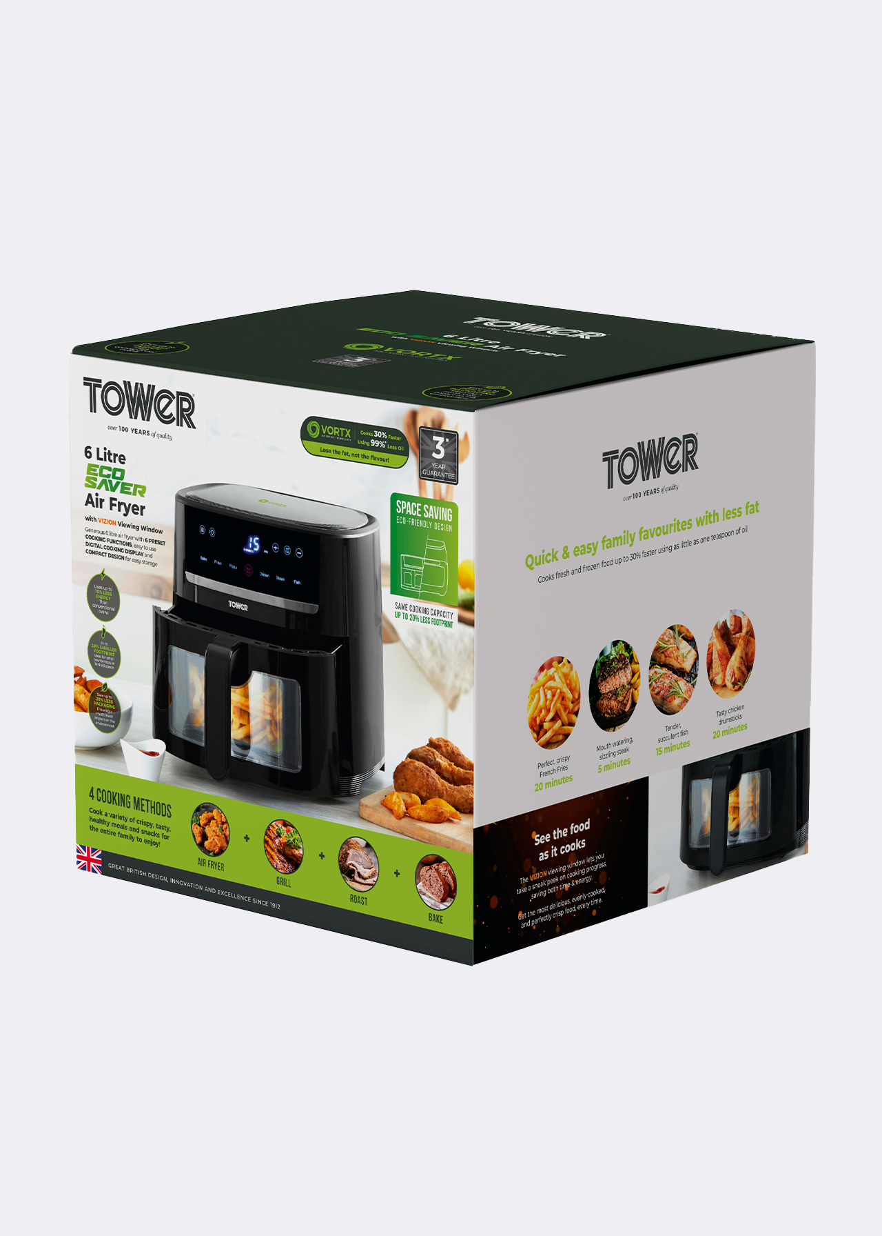 6L Vortx SpaceSaver Air Fryer