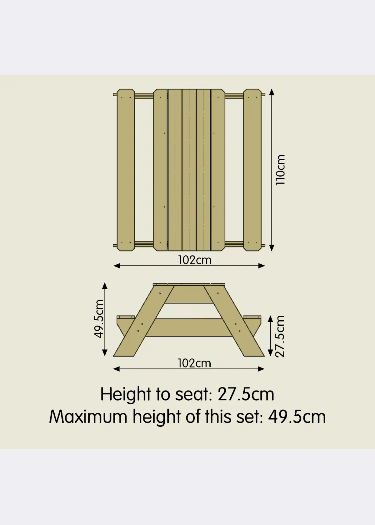 A photo of TP Deluxe Wooden Picnic Table Sandpit