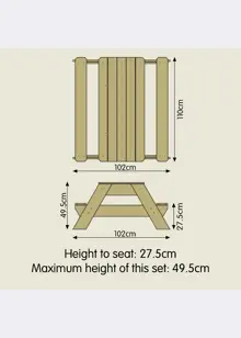 TP Deluxe Wooden Picnic Table Sandpit