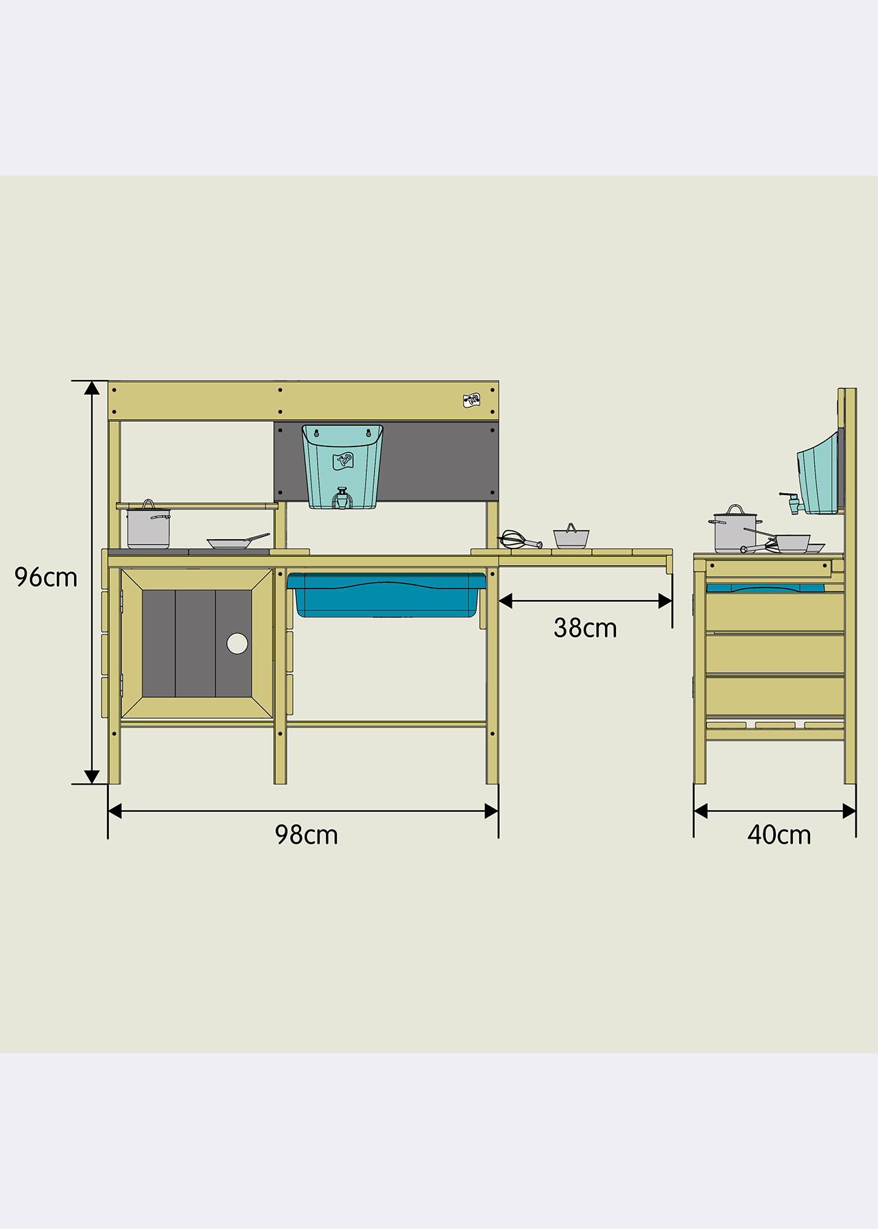 TP Junior Chef Wooden Mud Kitchen