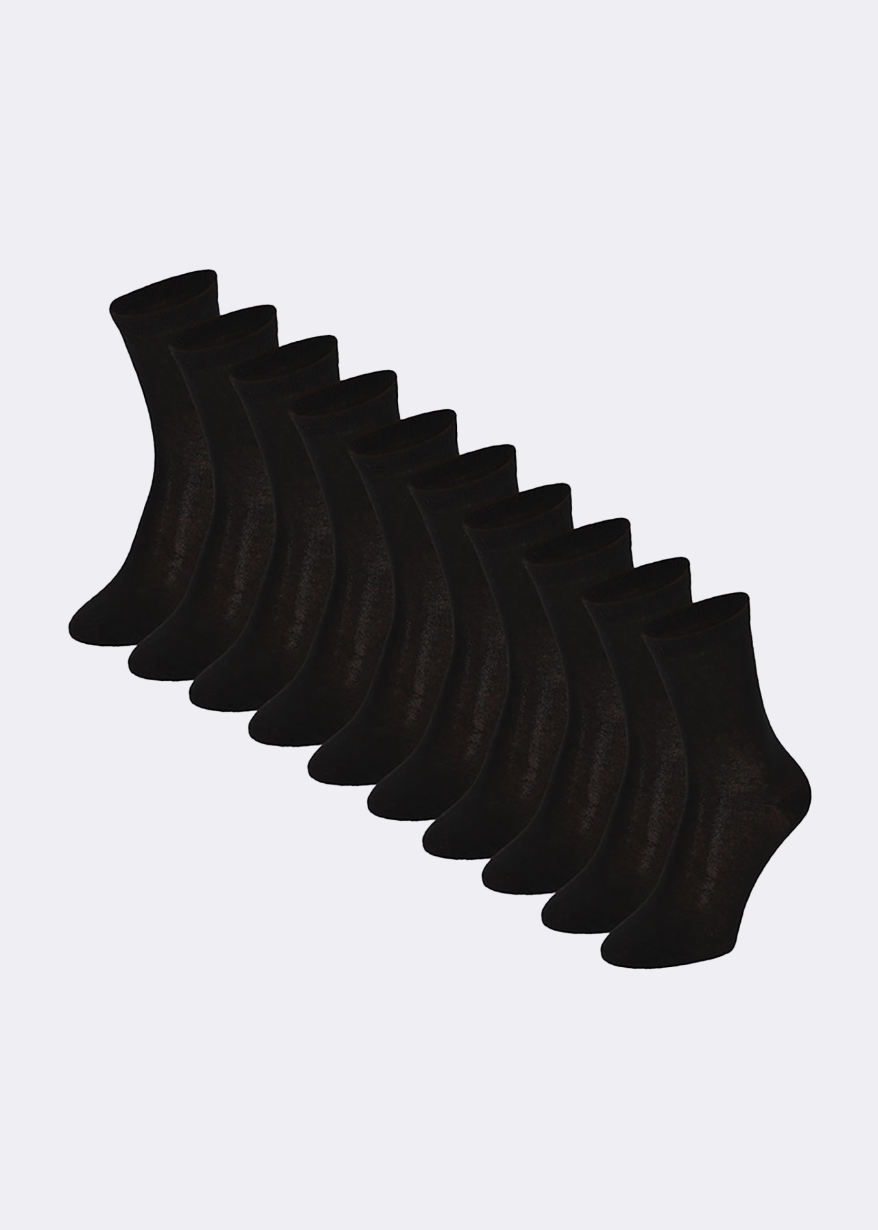 Basic Black Socks 10 Pack 41/46