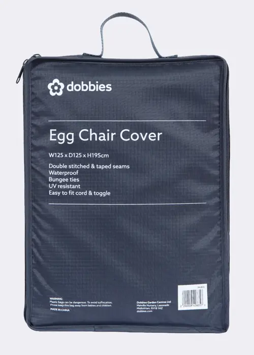 Dobbies Egg Chair Cover Grey