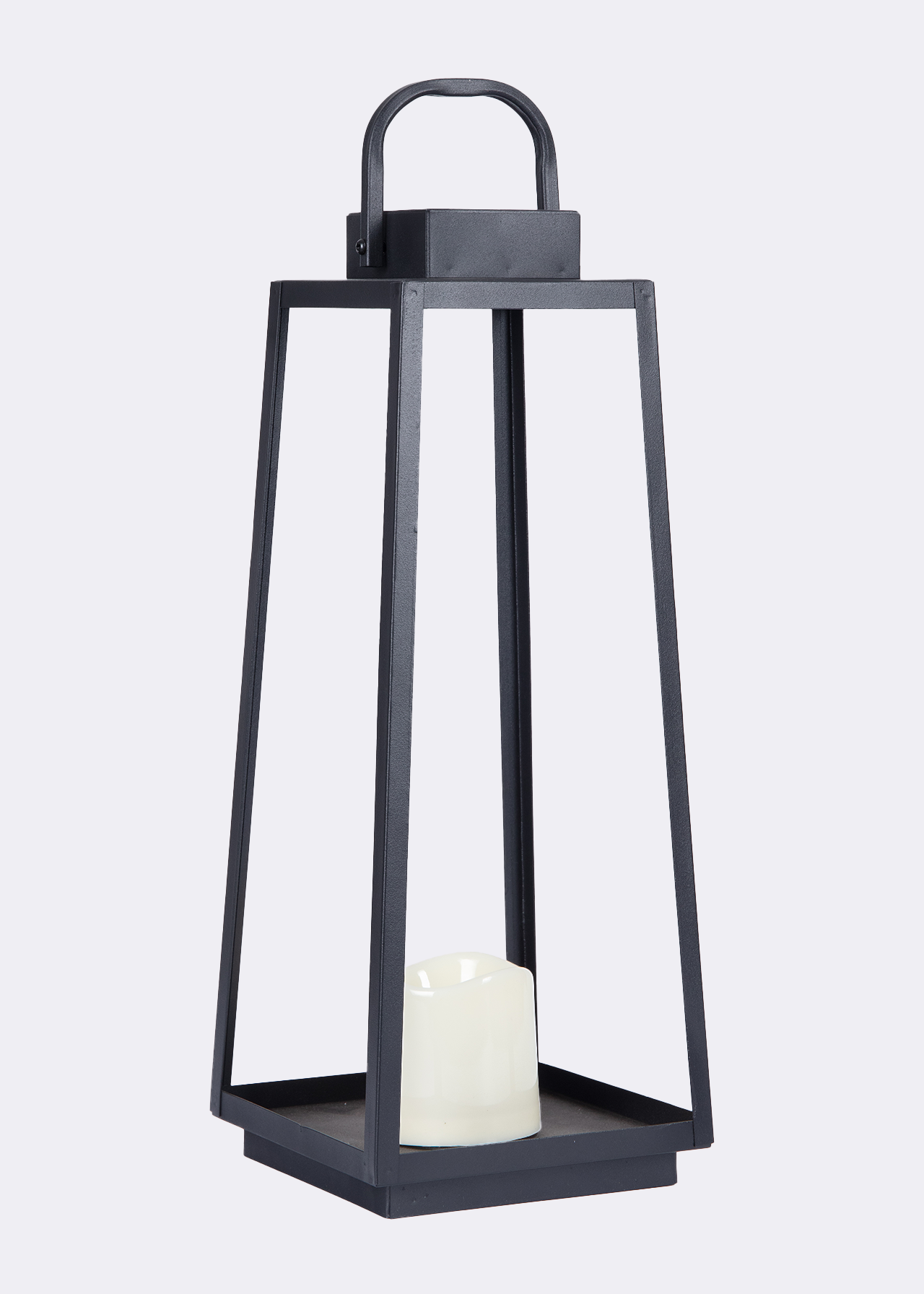 Black Frame LED Lantern