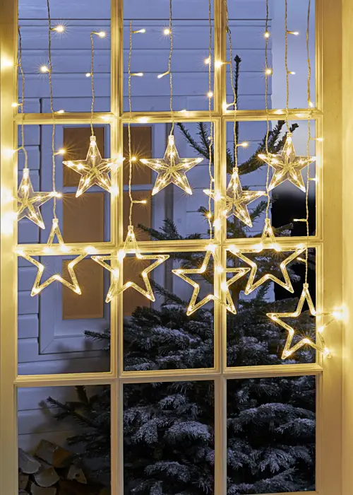 A photo of 10 Star Indoor Curtain String Lights