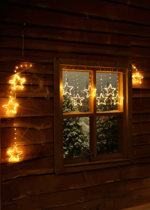A photo of Warm White Star String Lights 3.6m