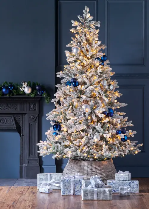7ft Benmore Snowy Pre-Lit Artificial Christmas Tree