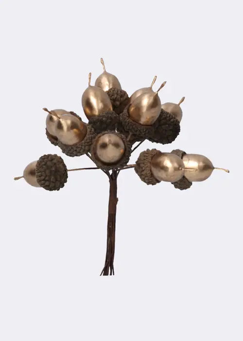 A photo of Matt Gold Acorn Bunch 12cm