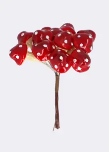 Toadstool Bunch Pick 12cm