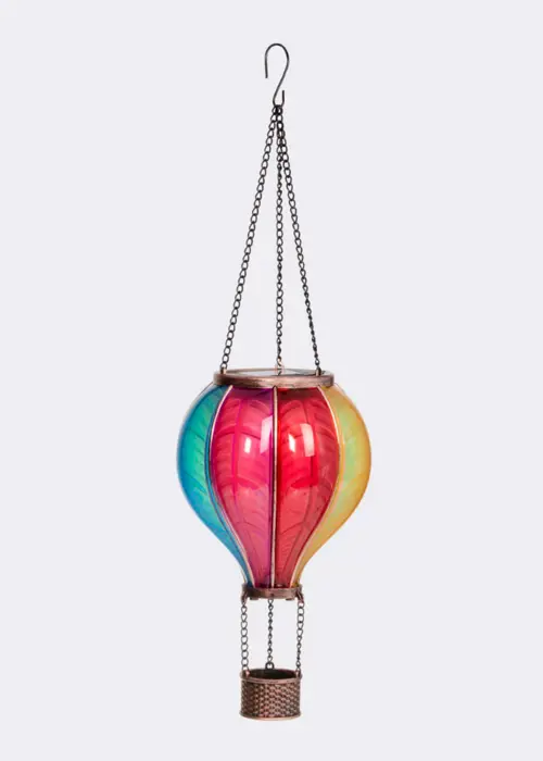 A photo of Rainbow Flaming Balloon Solar Garden Decoration