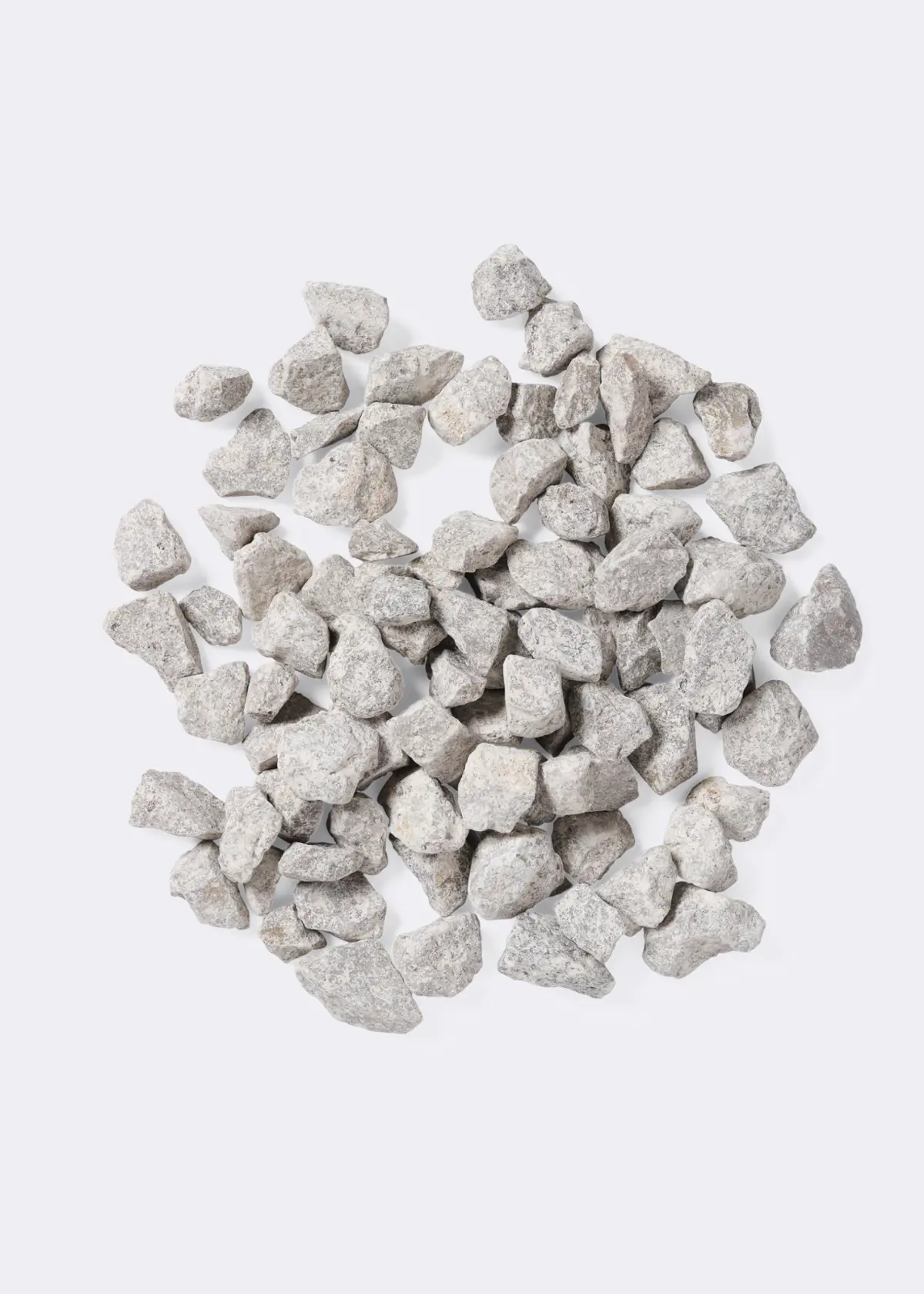 A photo of Dove Grey Stone Chippings Bulk Bag
