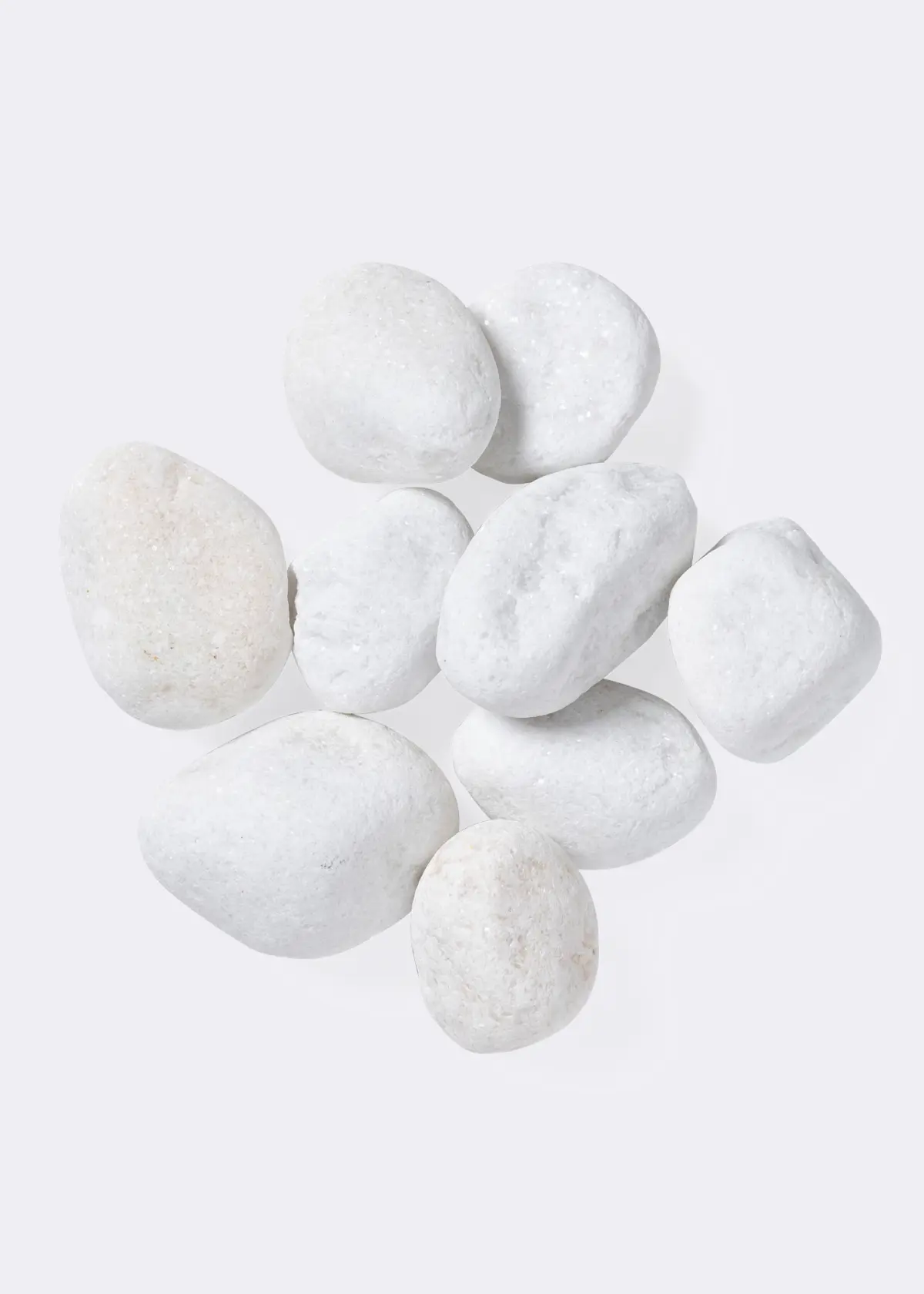 A photo of Dover White Cobbles Bulk Bag