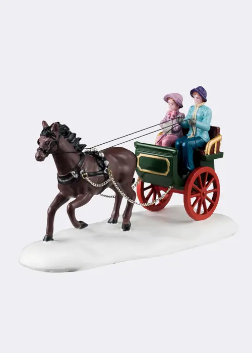 A photo of Lemax Winter Carriage Ride Model