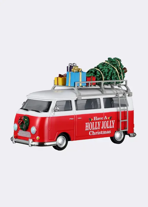 A photo of Lemax Christmas Van Model