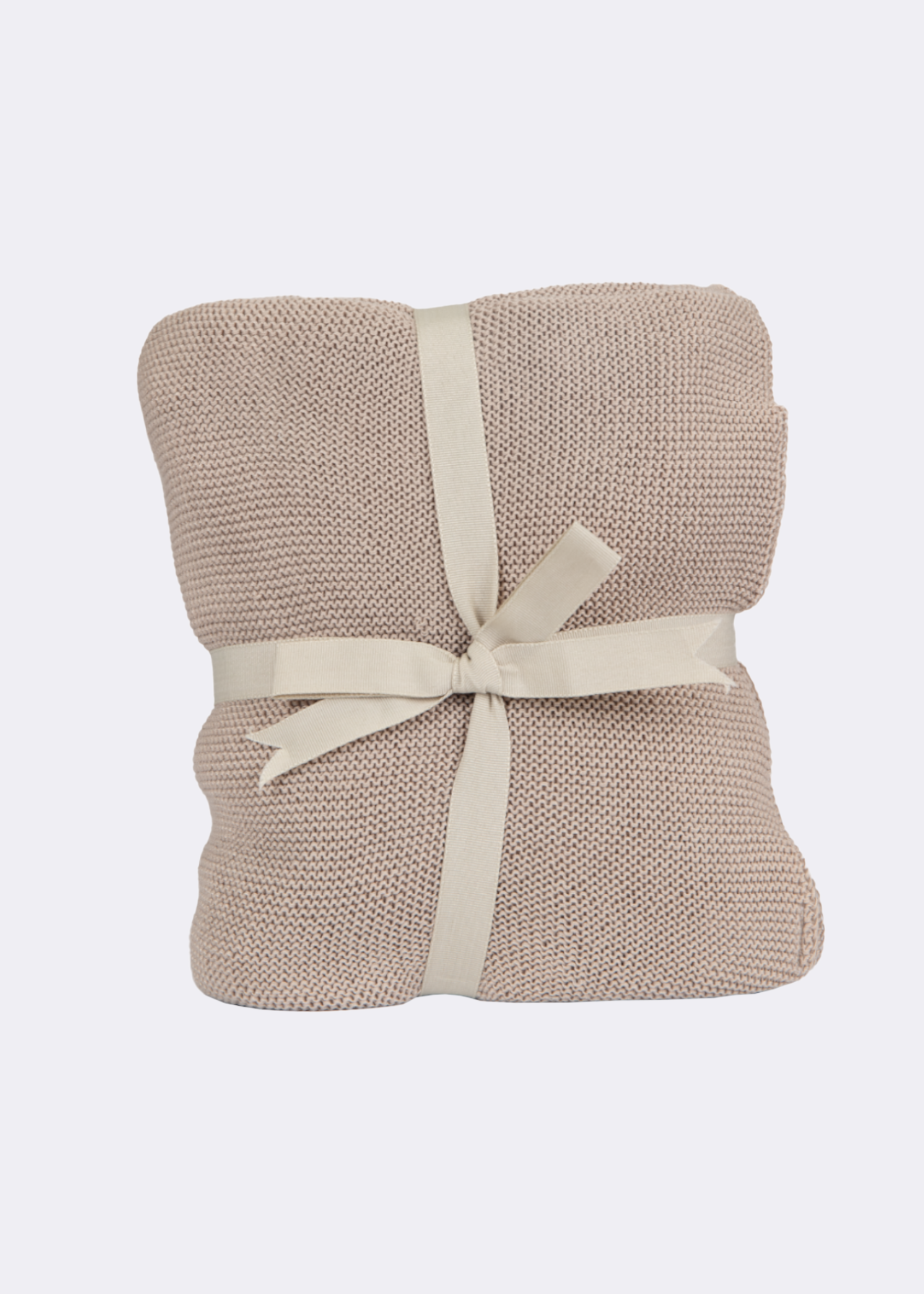 Taupe Knitted Throw