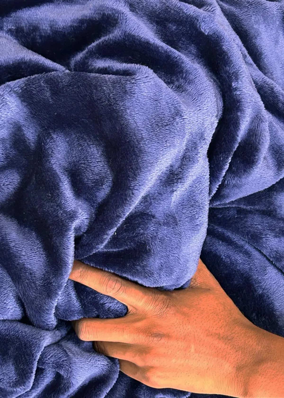 A photo of Navy Fleece Throw