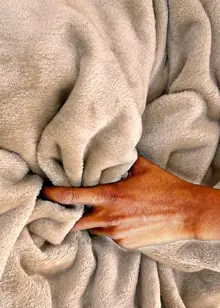 Taupe Fleece Throw