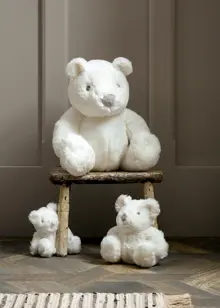 Bambino Plush Bear Medium White