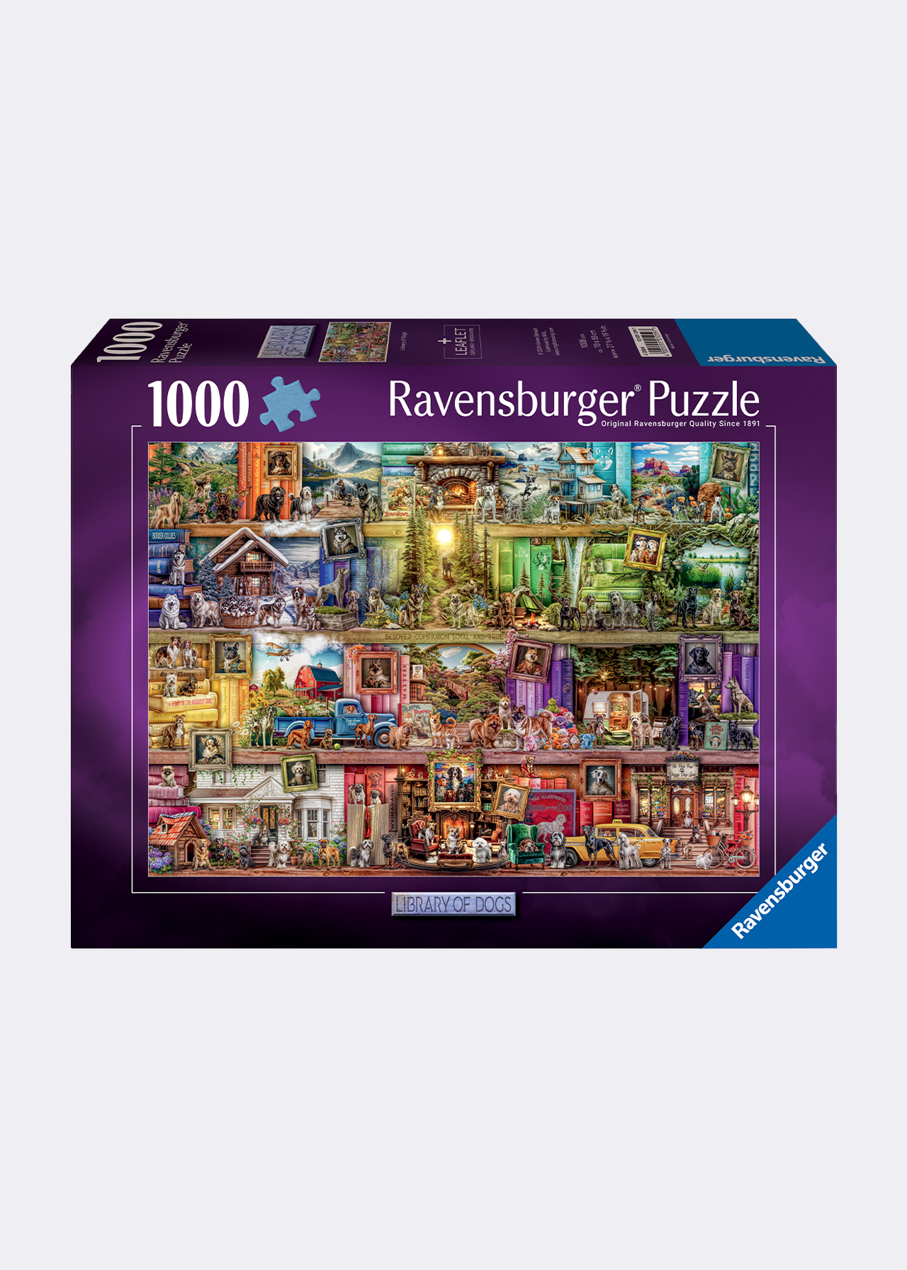 Library of Dogs 1000 Piece Jigsaw