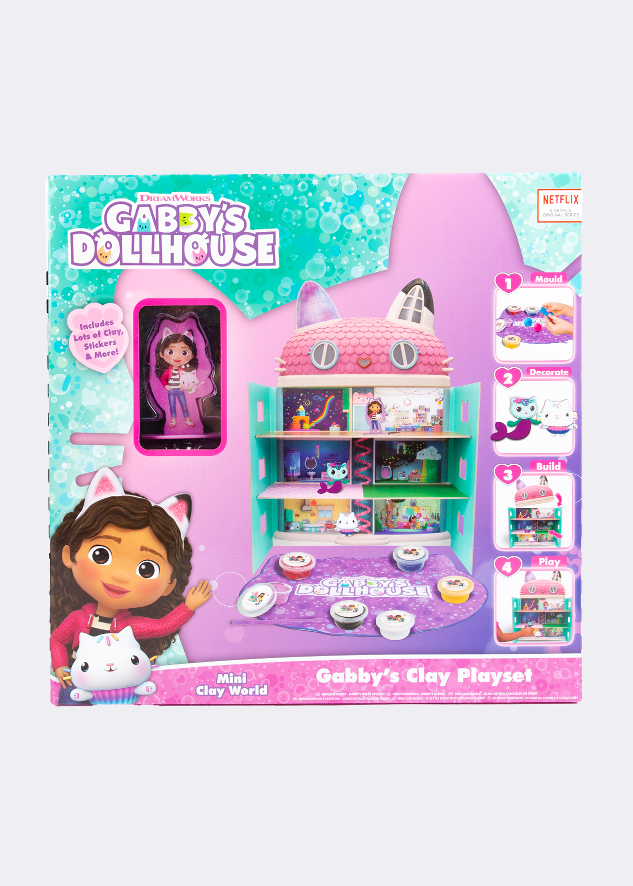 Gabbys Dollhouse DIY Clay Cats & Dollhouse Set