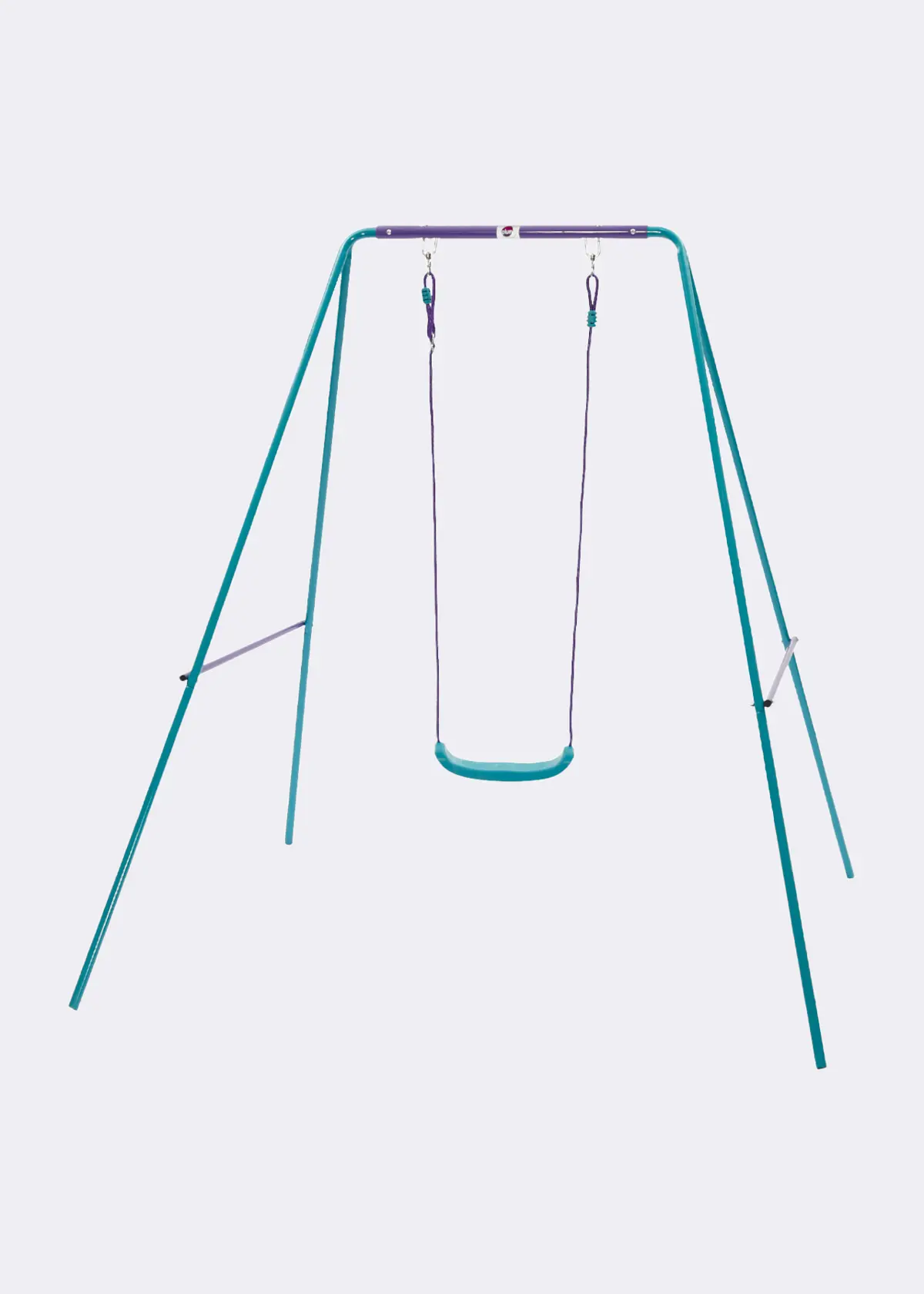 A photo of Plum® 2 in 1 Swing Set Purple & Teal