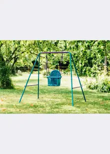 Plum® 2 in 1 Swing Set Purple & Teal