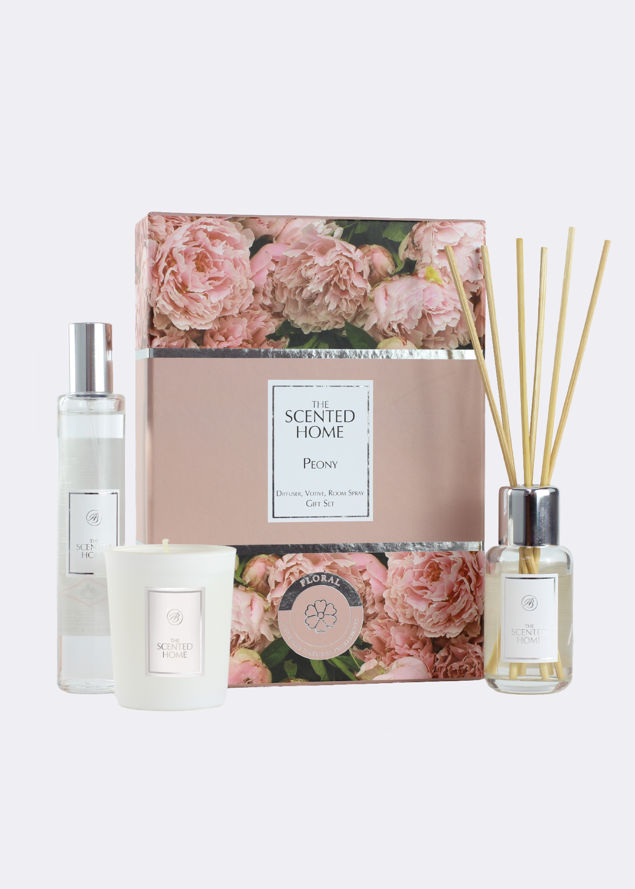 Peony Scented Home Gift Set