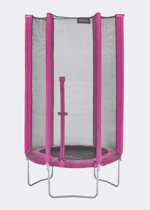 A photo of Plum® Junior Springsafe® Trampoline & Enclosure Pink