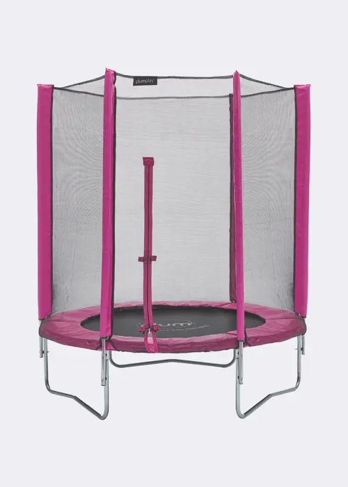 A photo of Plum® Junior 6ft Trampoline & Enclosure Pink