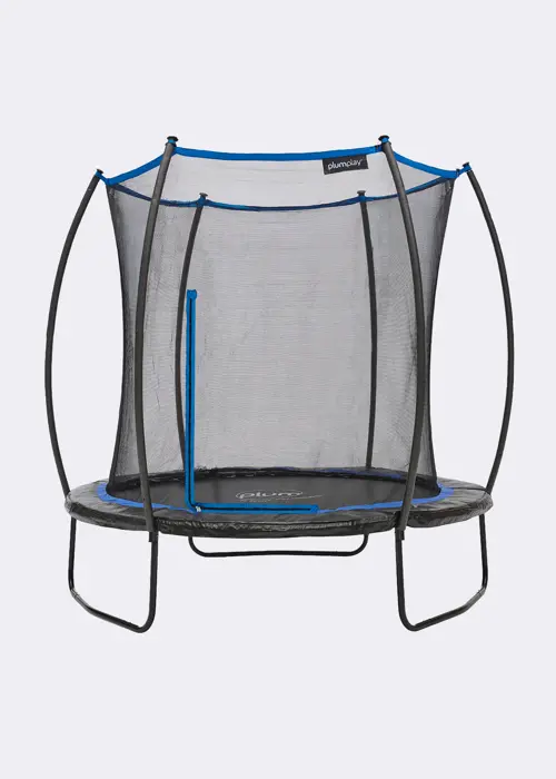 A photo of Plum® 8ft Deluxe Springsafe® Trampoline & Enclosure
