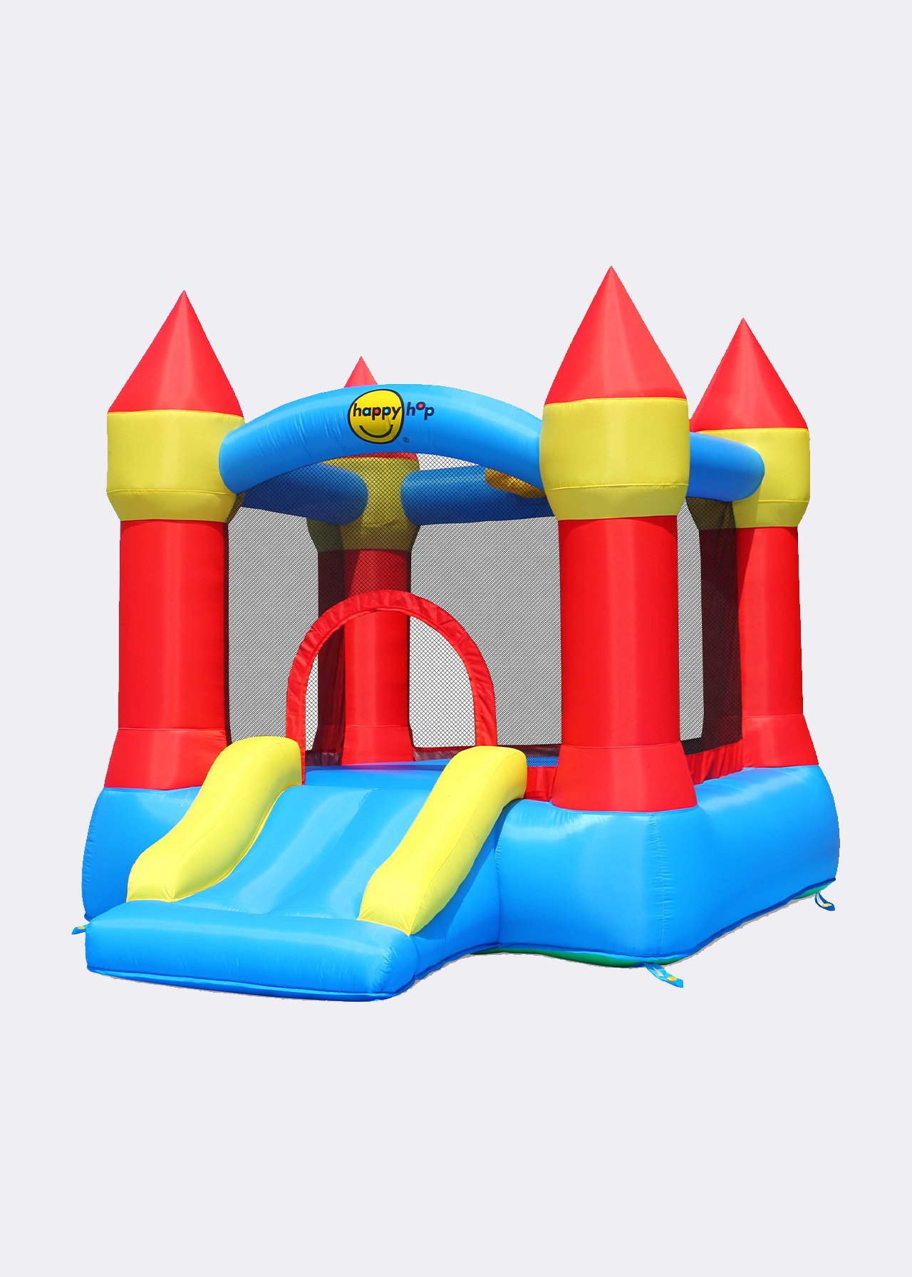 Happy Hop Castle Bouncer with Slide and Hoop