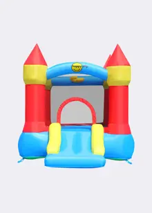 Happy Hop Castle Bouncer with Slide and Hoop