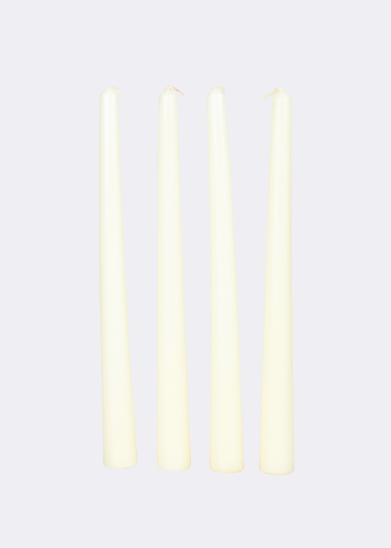 Pack of 4 Unscented Dinner Candles Cream