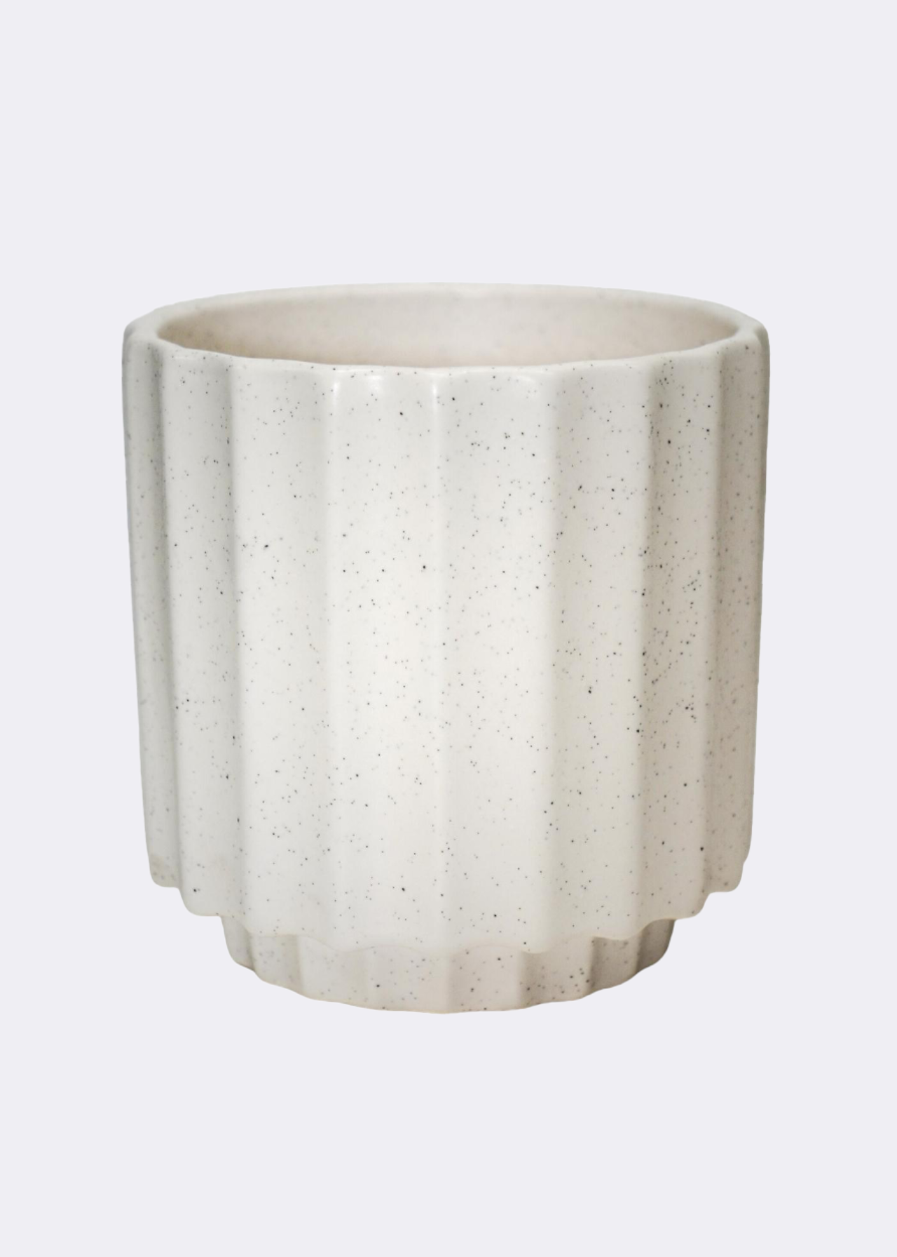 Bourton ivory scalloped planter 16cm