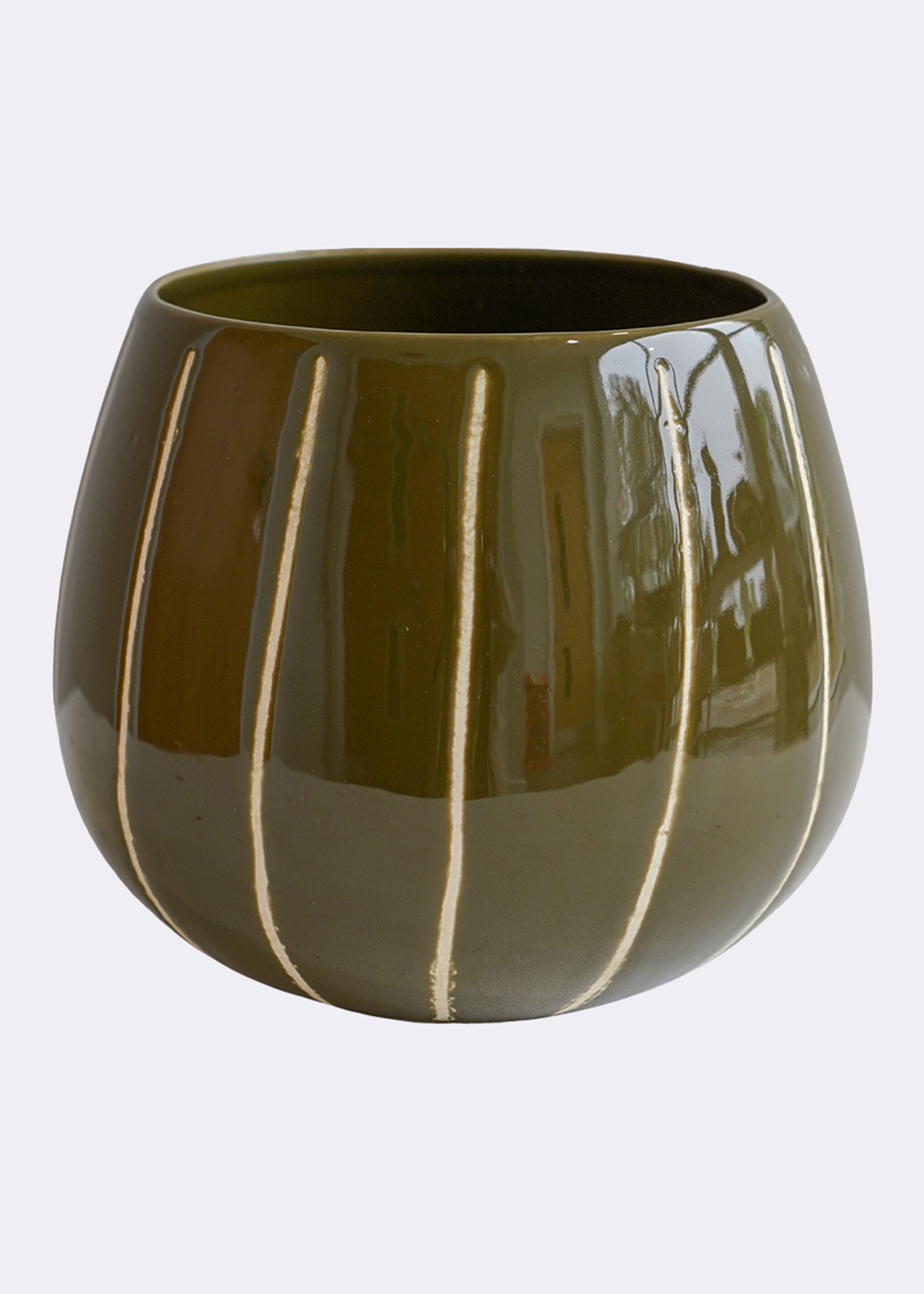 Nova wax relief green planter 21cm
