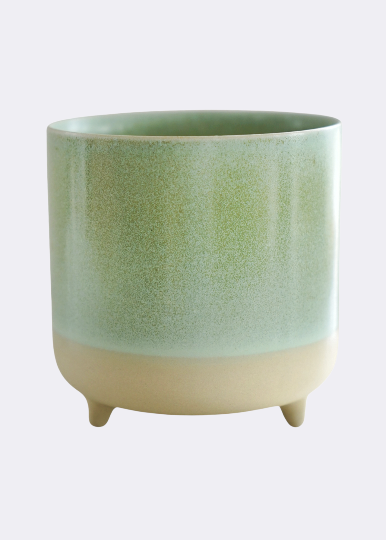 Jolie mint matte reactive 3 leg planter 12cm