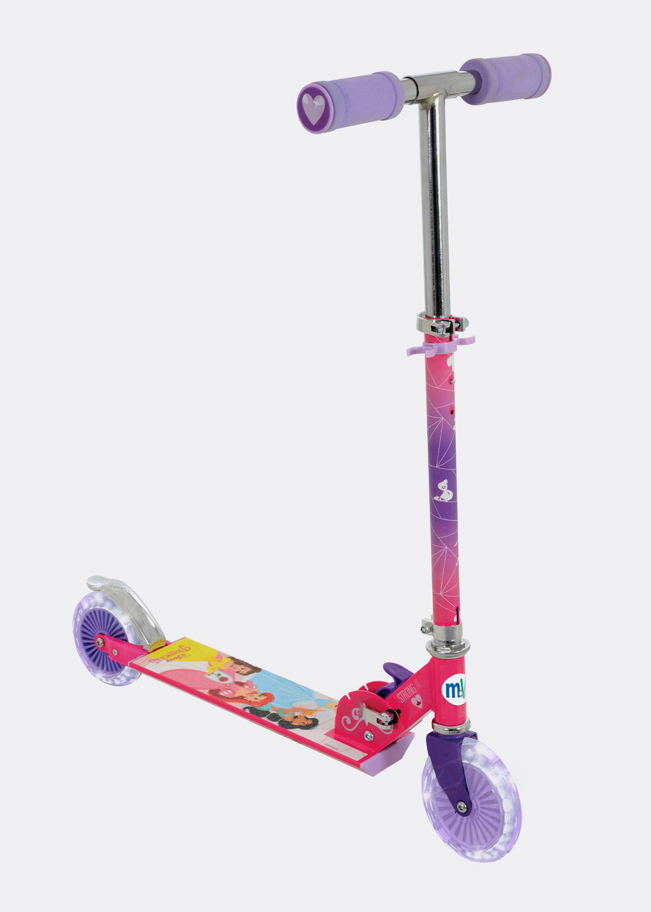 MoVe Disney Princess Folding Scooter with Light Up Wheels