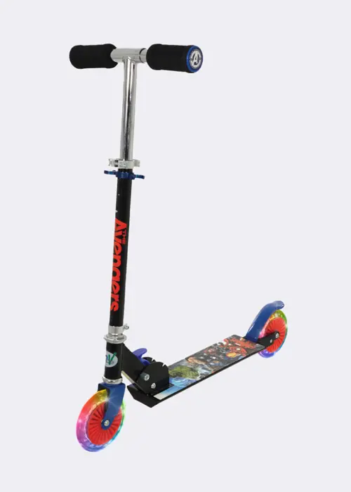 A photo of MoVe Avengers Folding Inline Scooter with Light Up Wheels