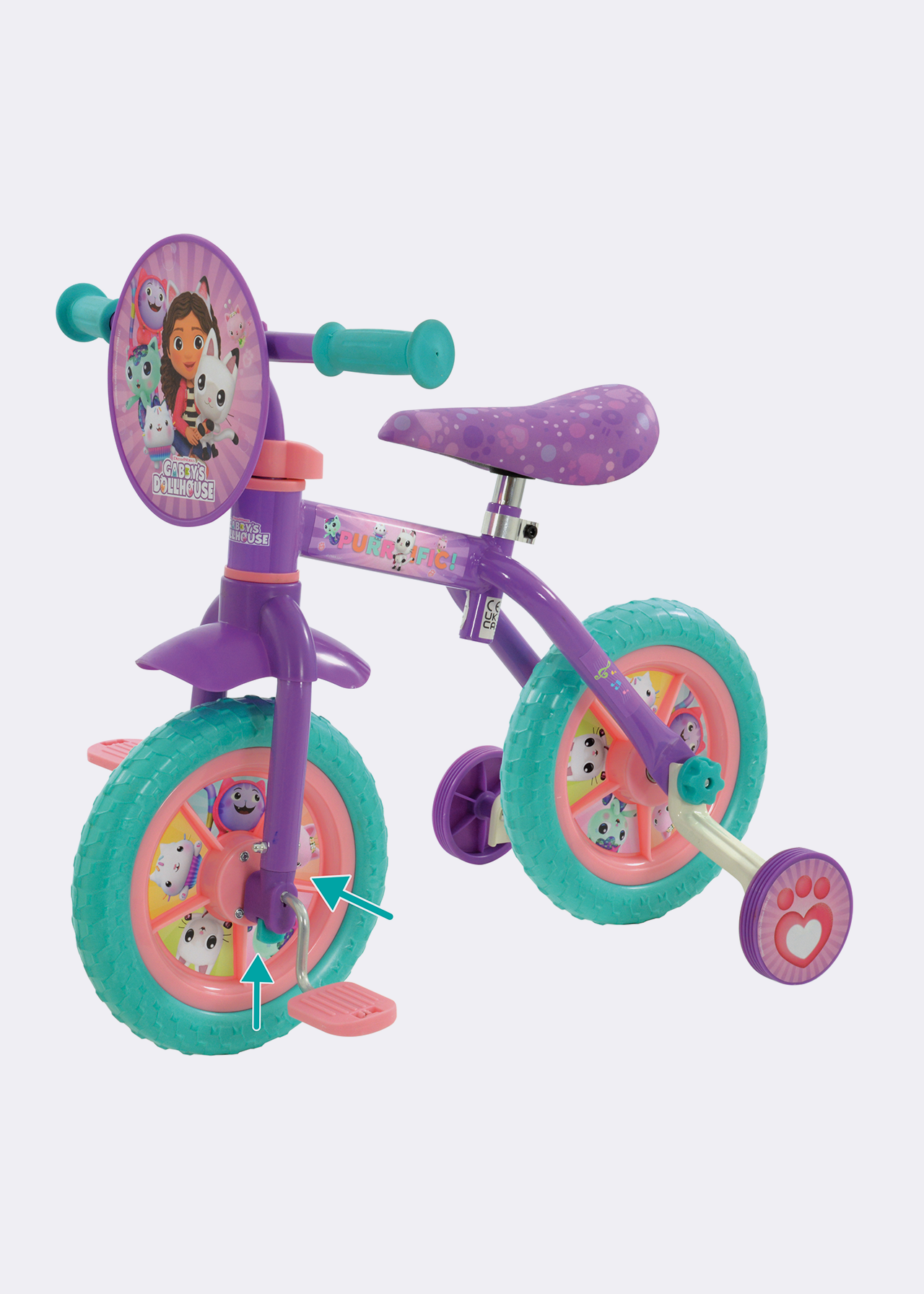MoVe Gabby's Dollhouse 2 in 1 10 Training Bike DTC