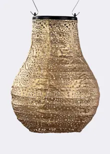 Bulb Solar Lantern 23cm Gold