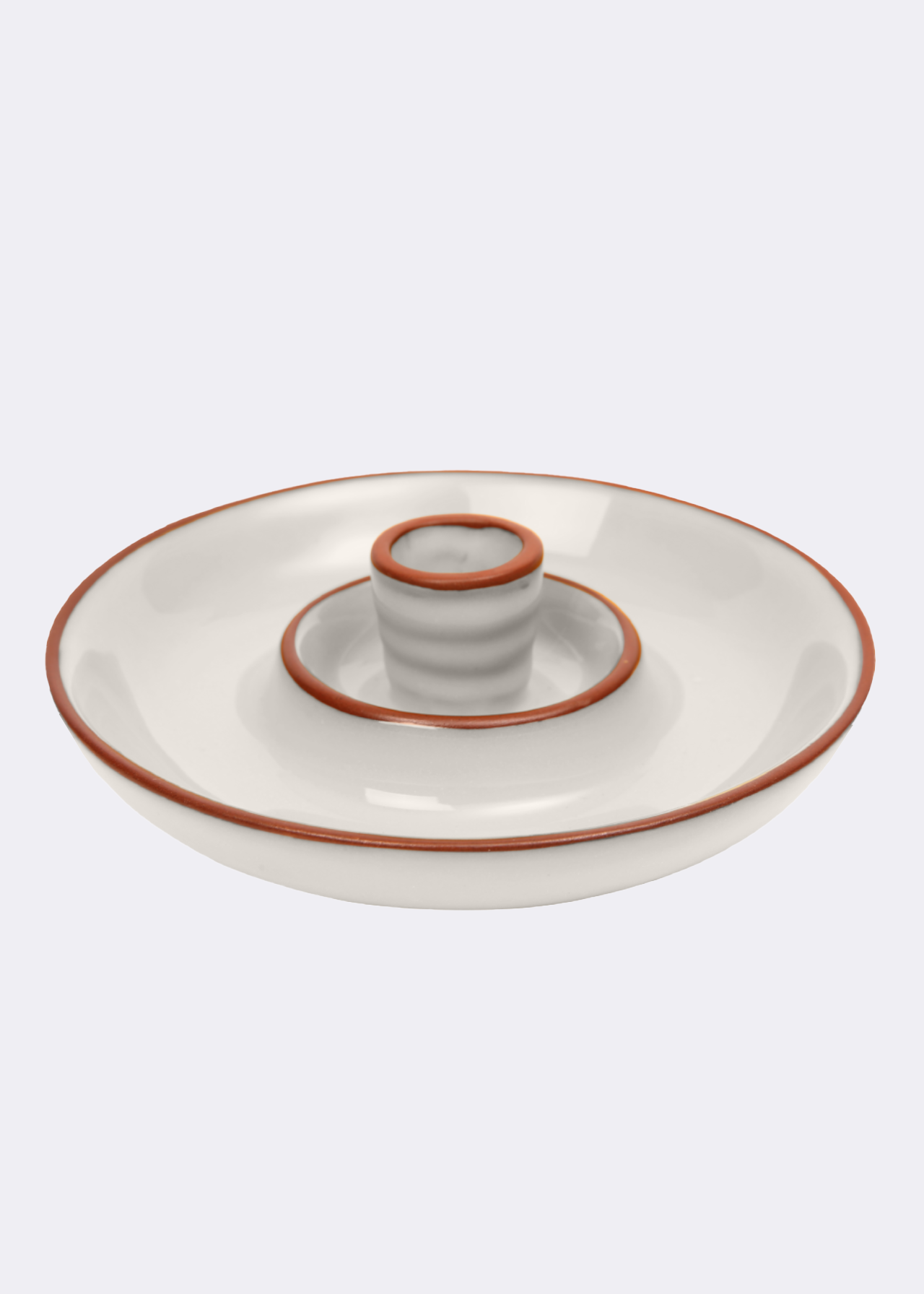 Sintra glazed terracotta olive dish - stone