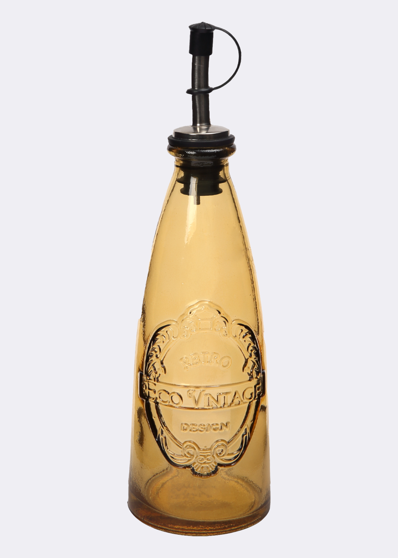 Sintra recycled glass oil drizzler - ochre