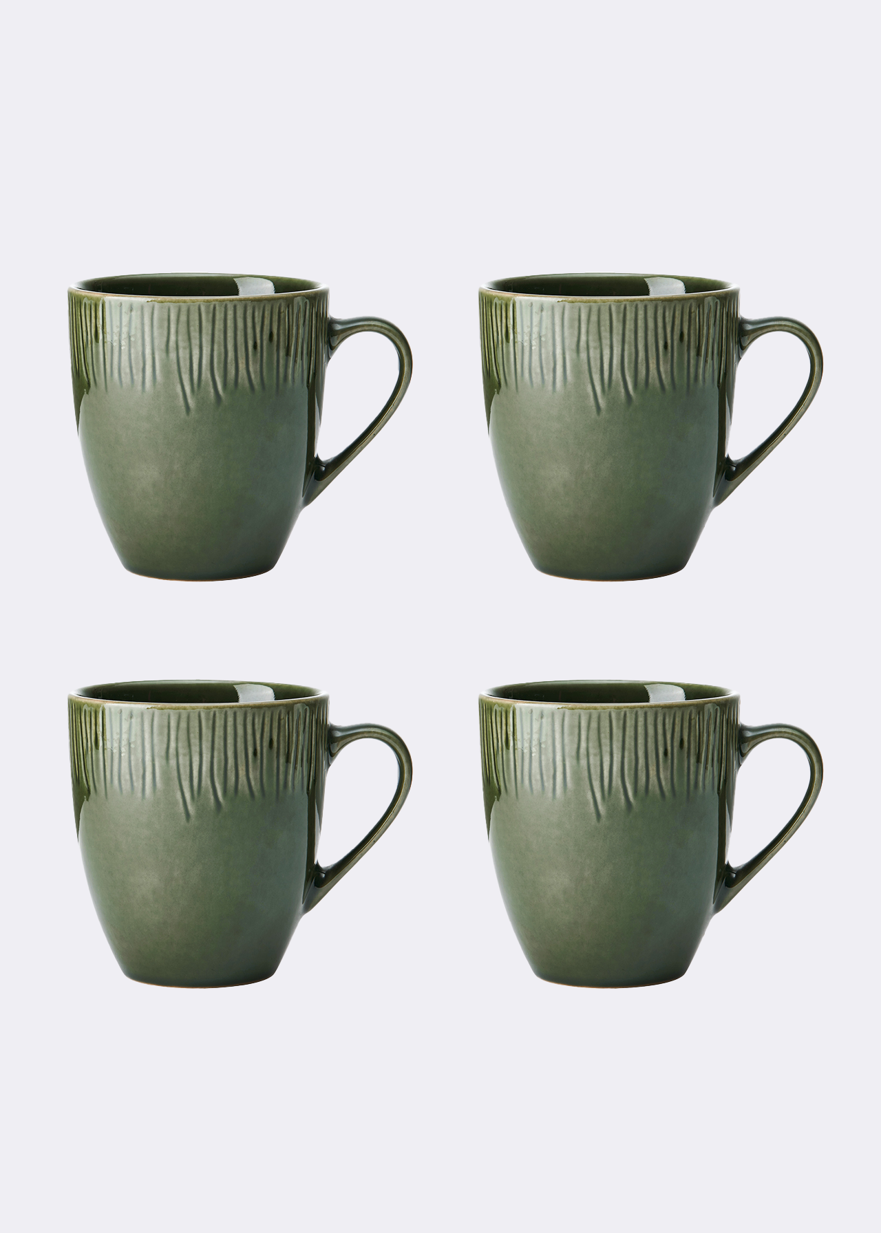 Set of 4 Jardin Stoneware Mugs 420ml