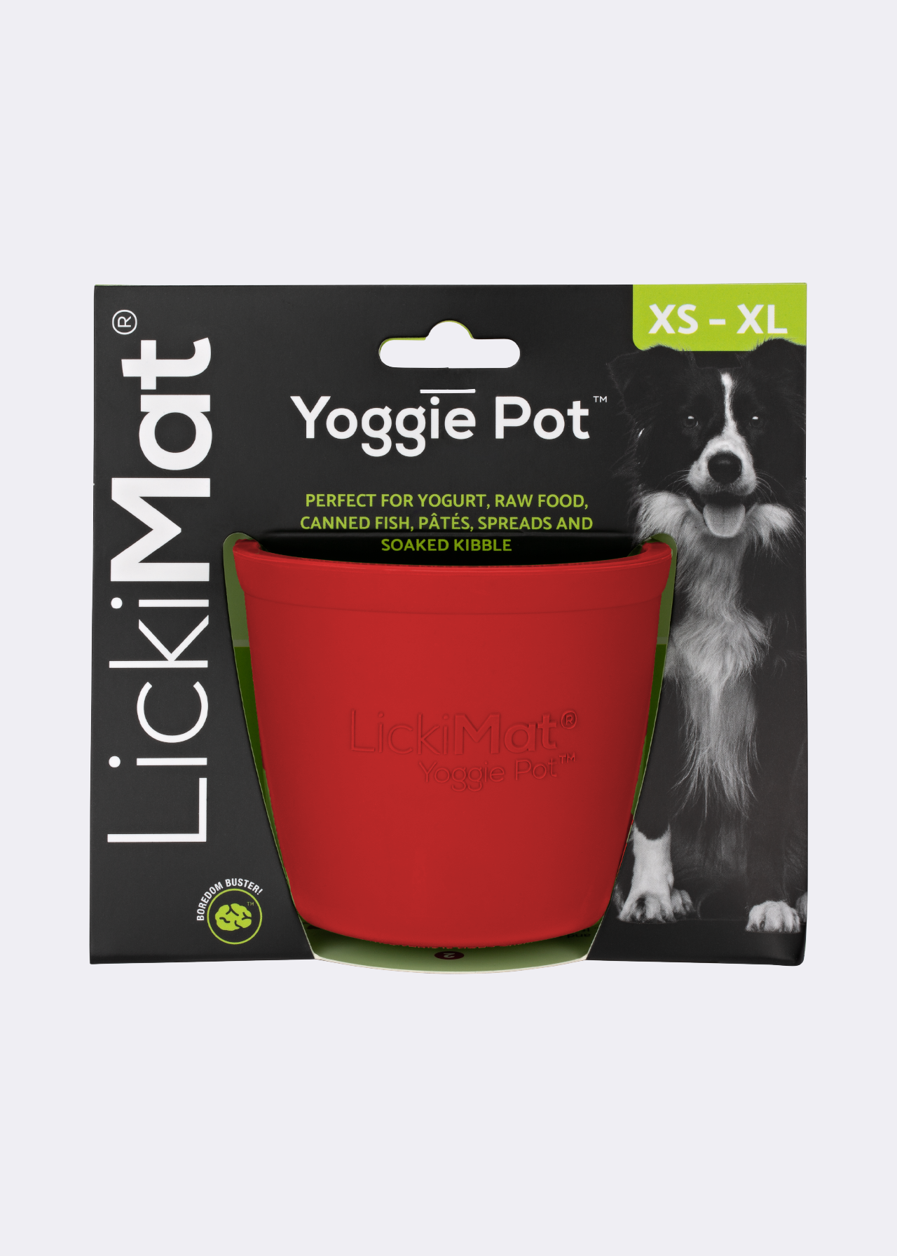 LickiMat Yoggie Pot For Dogs Red